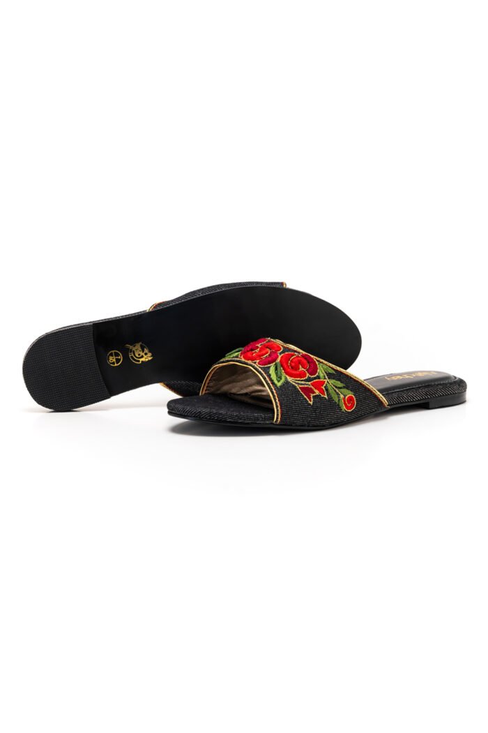 Gulono black slippers