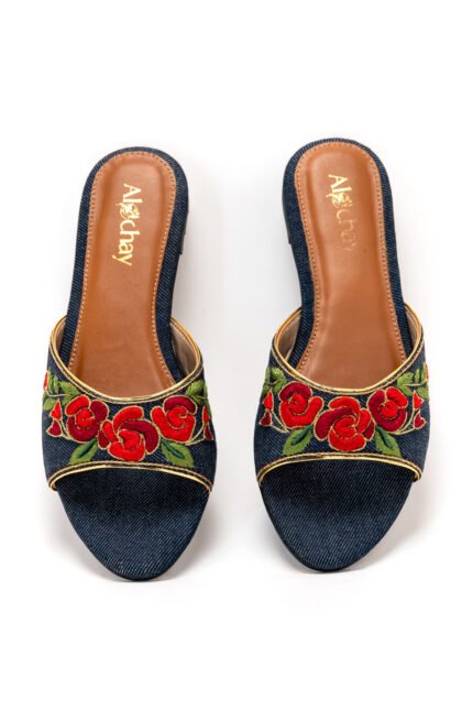 Gulono blue slippers