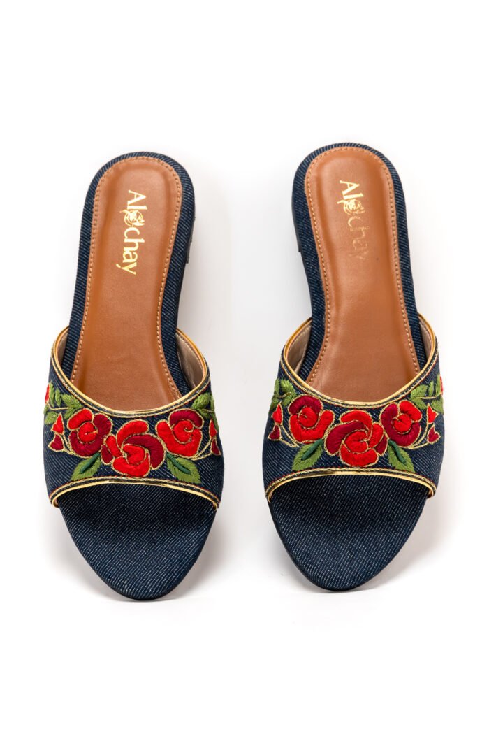 Gulono blue slippers