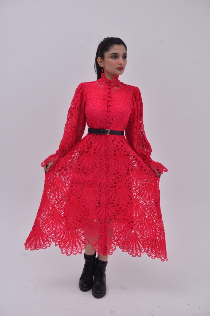 Niazmeena Red Dress