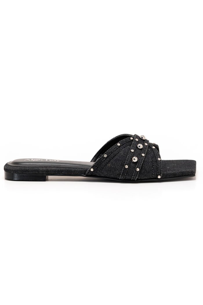 Denim Due black slippers