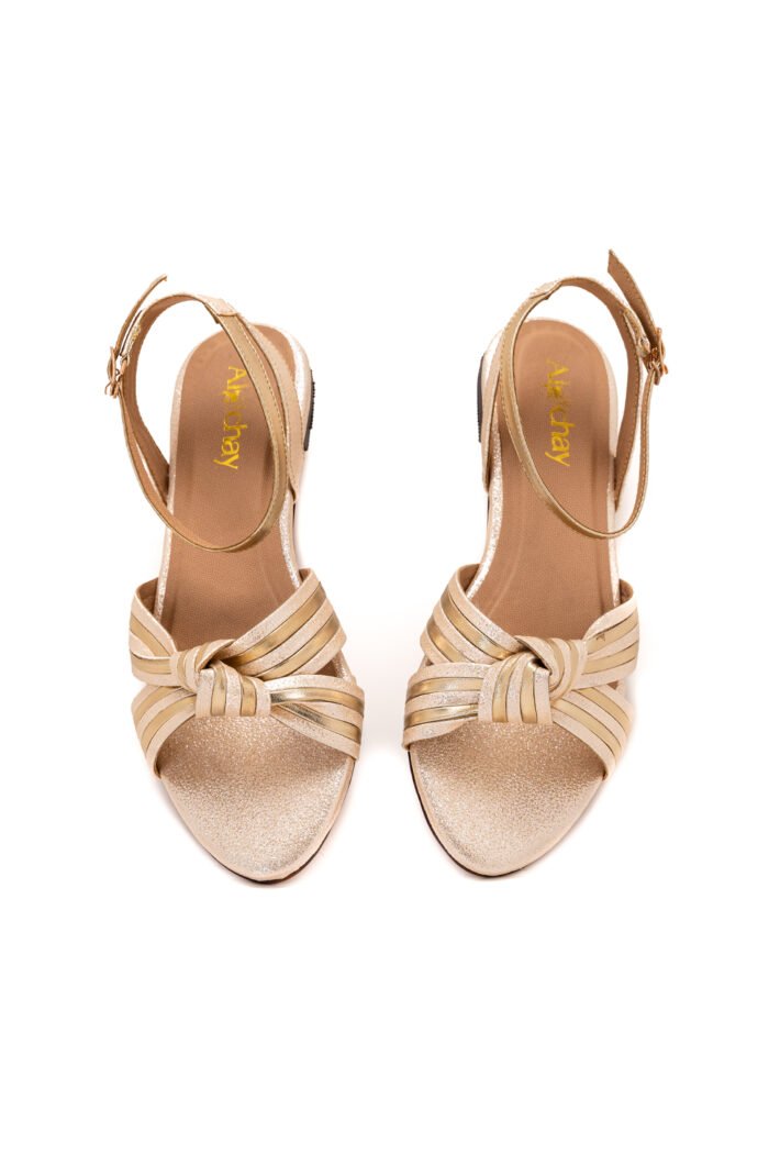 Naghma golden sandals