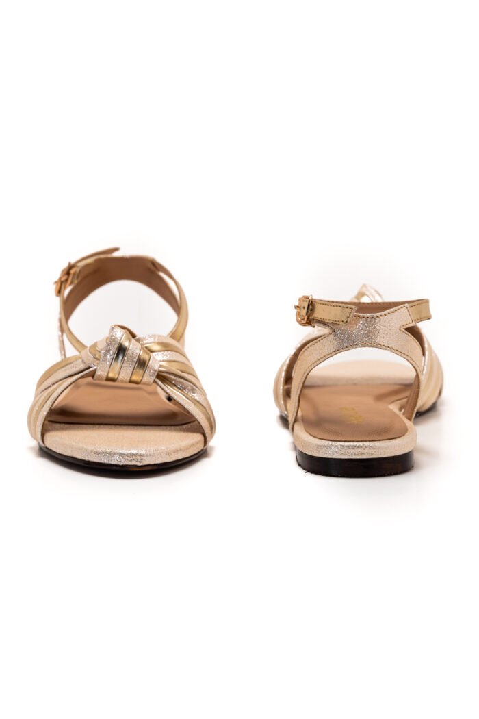 Naghma golden sandals