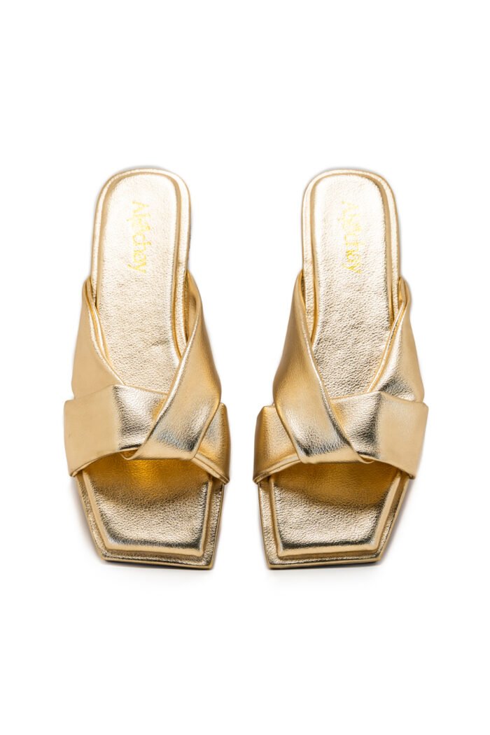 Sissy golden slippers