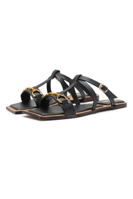 zara black slipper