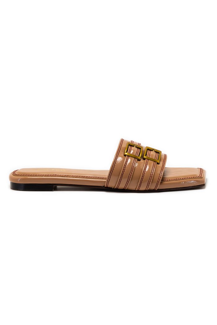 Buckleup brown slippers