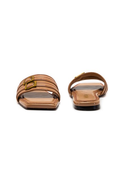 Buckleup brown slippers