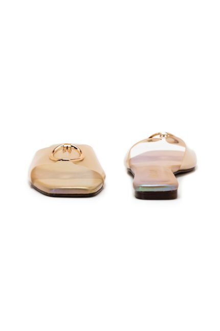 Pearlescent golden slippers