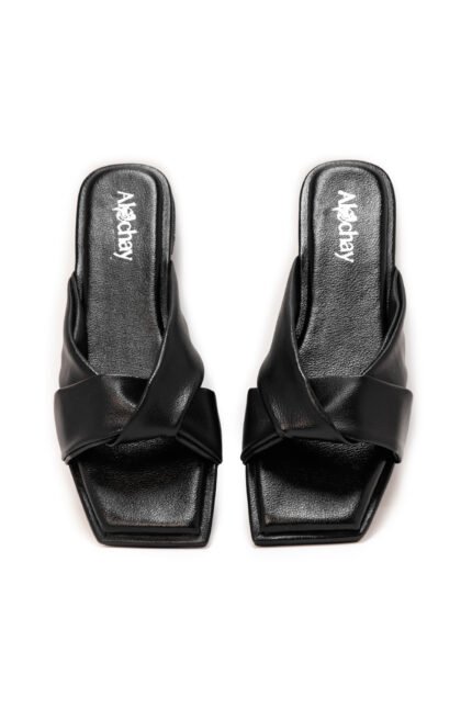 sissy black slippers