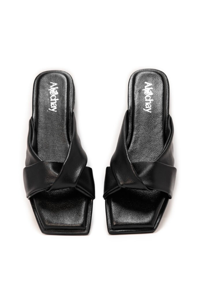 sissy black slippers