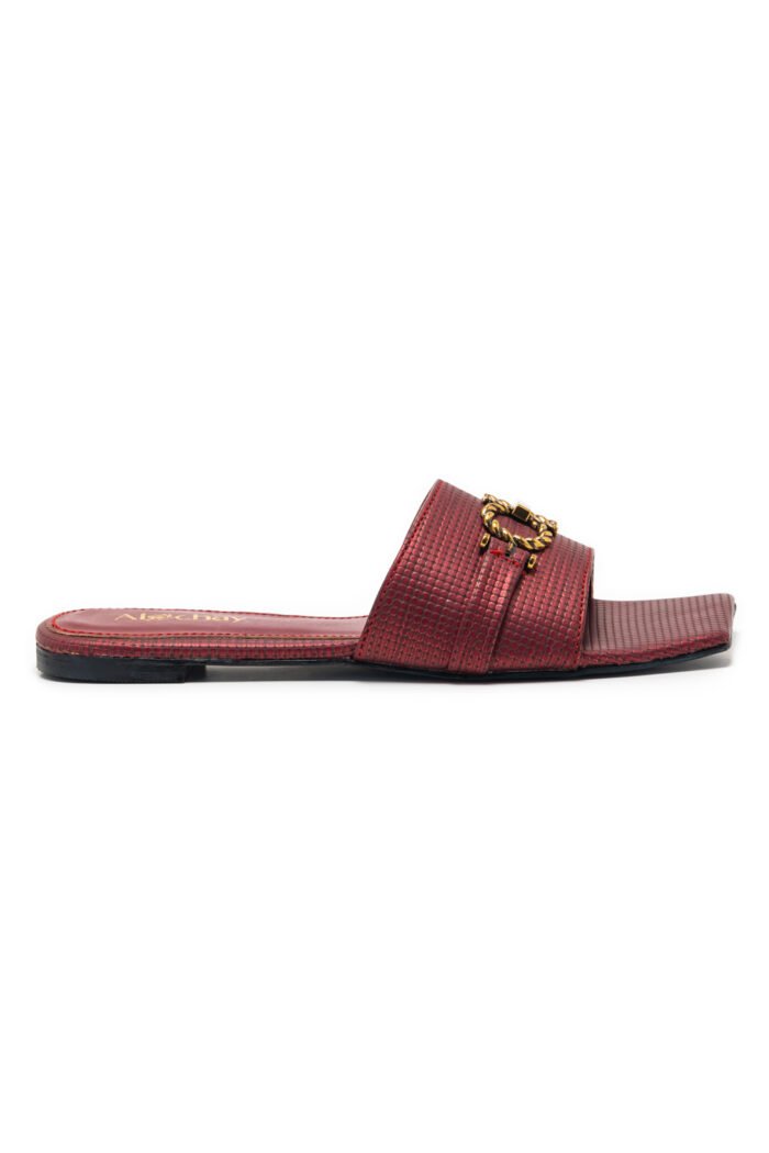 Crimson Glow maroon slippers