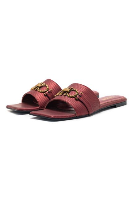Crimson Glow maroon slippers