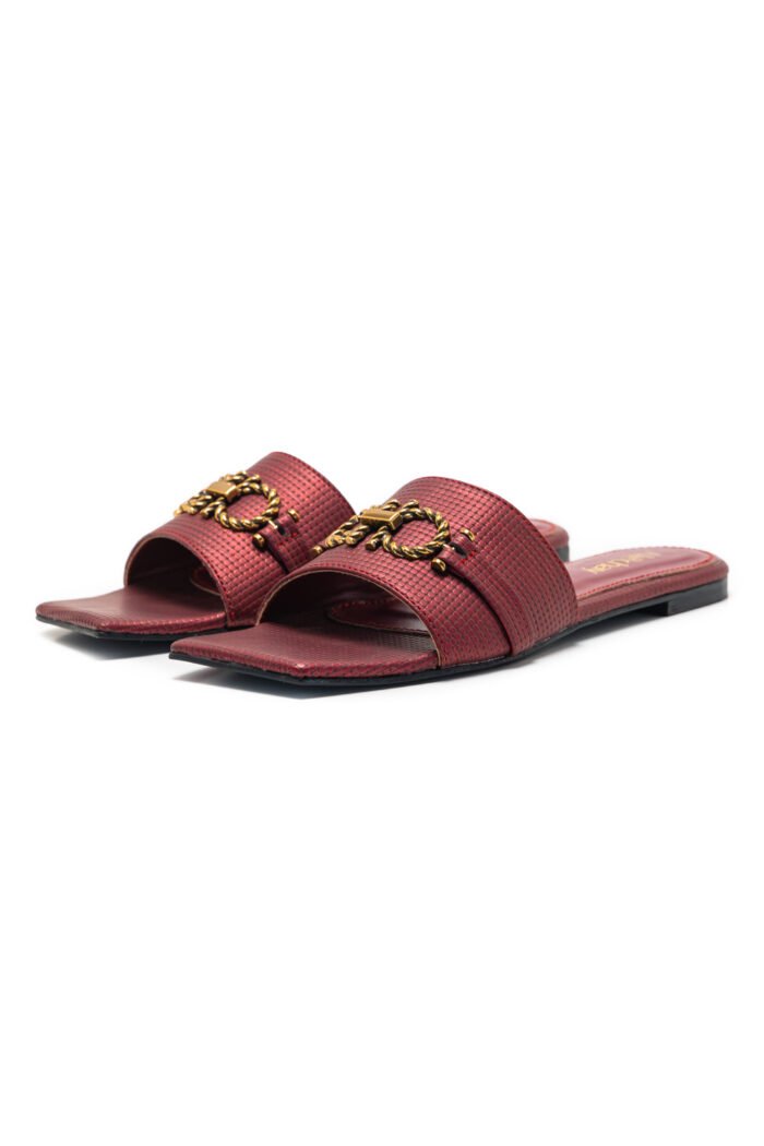 Crimson Glow maroon slippers