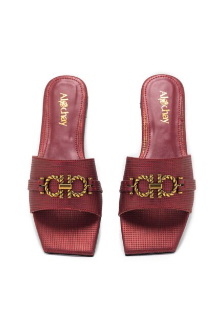 Crimson Glow maroon slippers