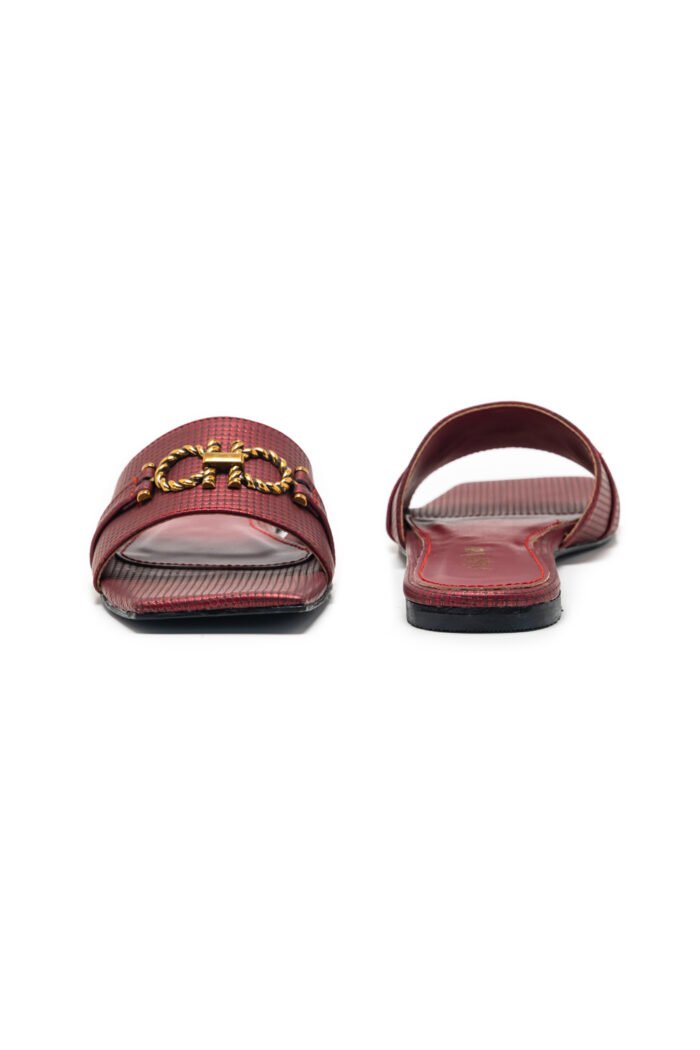 Crimson Glow maroon slippers