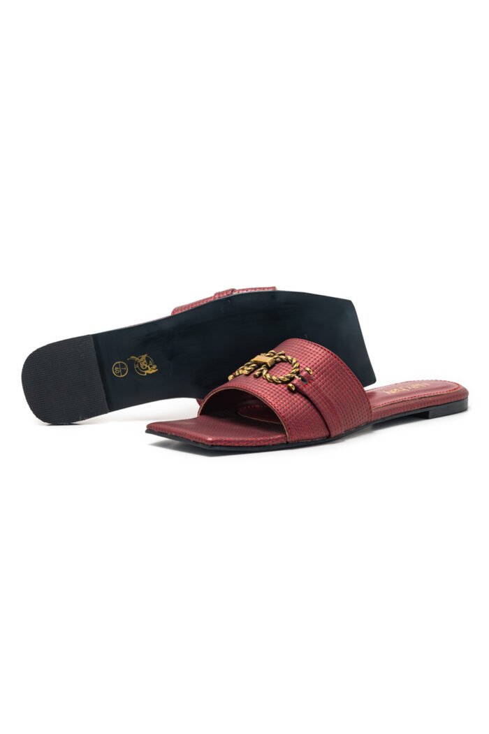 Crimson Glow maroon slippers